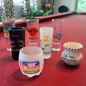 7 Mexico shot glasses